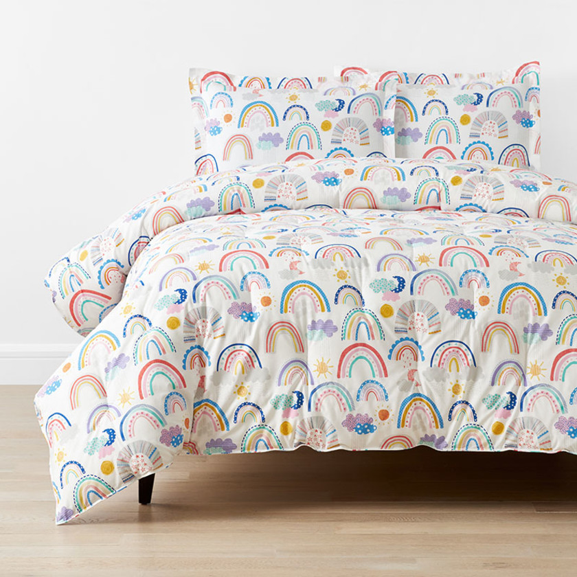 Magical Rainbows Classic Cool Organic Cotton Percale Comforter Set