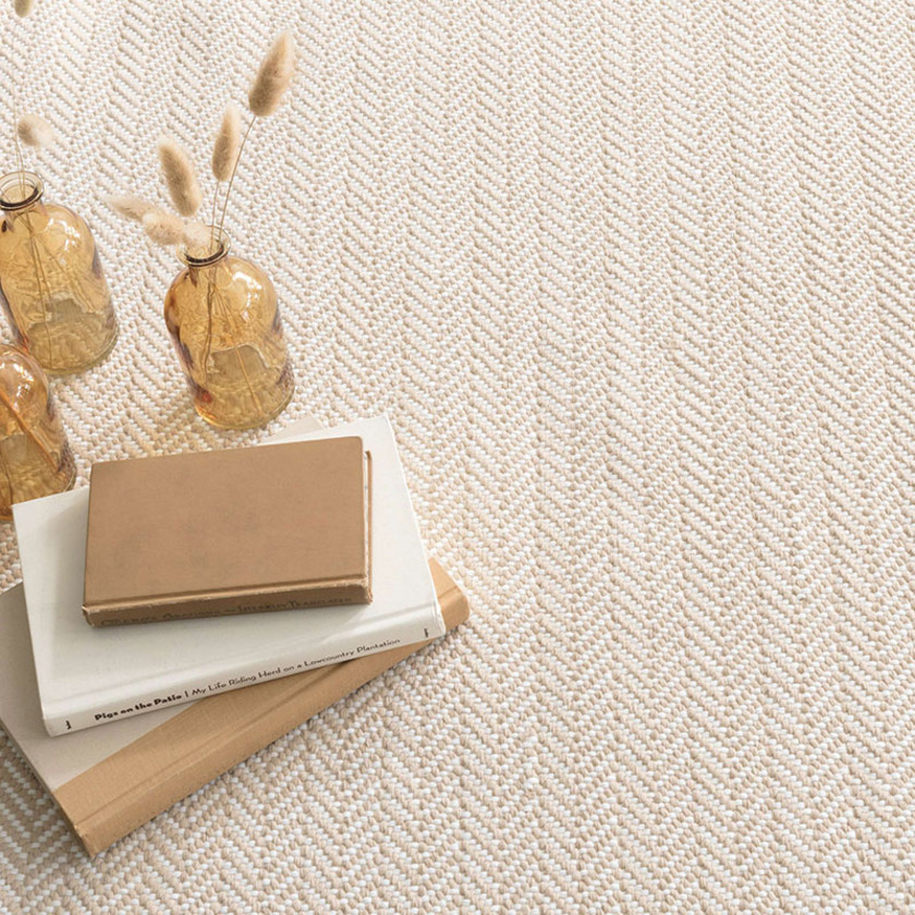 Herringbone Handwoven Reversible Indoor/Outdoor Rug - Linen, 2' x 3',Linen