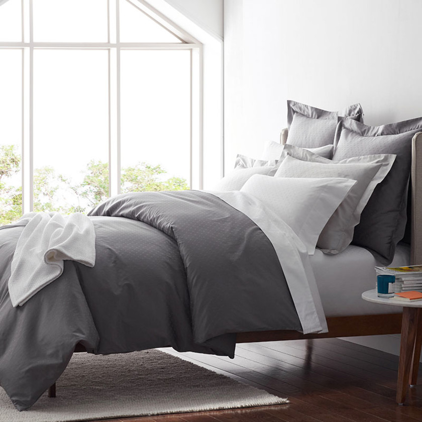 Dot Premium Smooth Supima® Cotton Sateen Flat Bed Sheet - Cream, Queen,Cream
